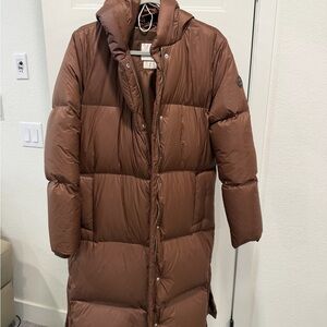Abercrombie & Fitch Chocolate Brown Puffer Jacket